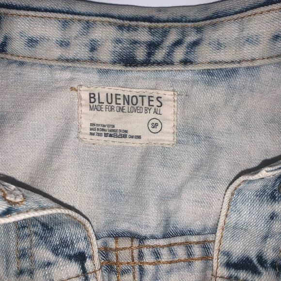 Blue notes | Distressed Cropped Jean Vest - Picture 4 of 5